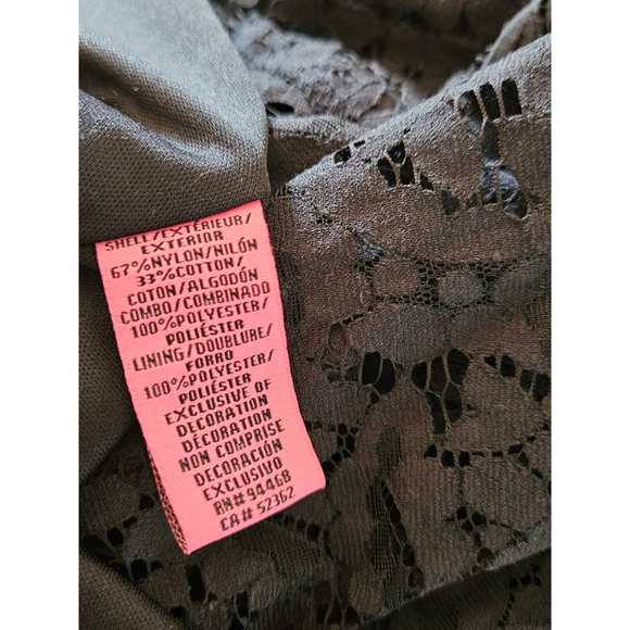 Betsey Johnson Black Lace Fit & Flare Sleeveless Dress w/Pearl Collar-Size 6 - Picture 9 of 9